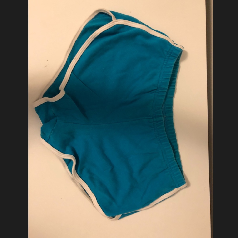 American apparel real blue jersey short shorts